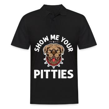 Pitbull Bulldog Terrier Chien Chien Chien Amoureux - Polo Homme - noir - Devant - Kai (181cm)
