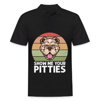 Pitbull Bulldog Terrier Chien Chien Chien Amoureux - Polo Homme - noir - Devant - Kai (181cm)