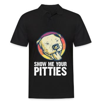 Pitbull Bulldog Terrier Chien Chien Chien Amoureux - Polo Homme - noir - Devant - Kai (181cm)