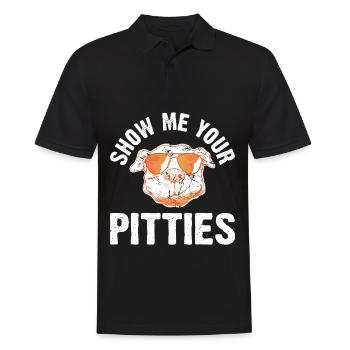 Pitbull Bulldog Terrier Chien Chien Chien Amoureux - Polo Homme - noir - Devant - Kai (181cm)