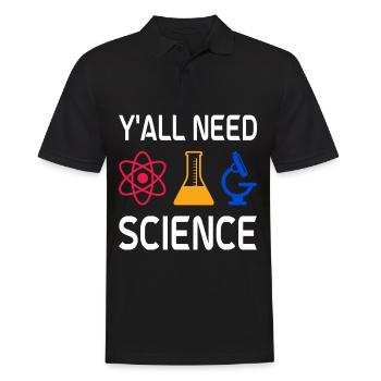 Scientist, physicist, chemist, teacher - Men's Polo Shirt - black - Front - Kai (181cm)