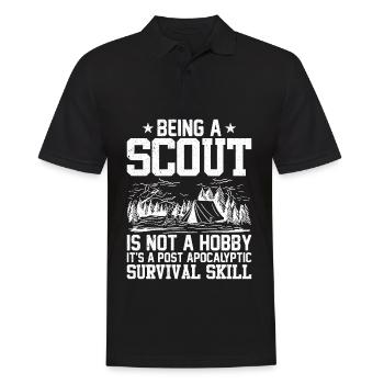 Être scout n’est pas un cadeau scout de loisir - Polo Homme - noir - Devant - Kai (181cm)