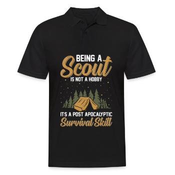 Être scout n’est pas un cadeau scout de loisir - Polo Homme - noir - Devant - Kai (181cm)