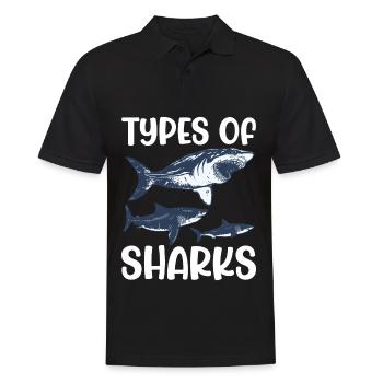 Always be yourself You can be a shark - Men's Polo Shirt - black - Front - Kai (181cm)