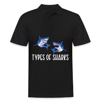 Always be yourself You can be a shark - Men's Polo Shirt - black - Front - Kai (181cm)