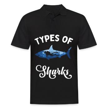 Always be yourself You can be a shark - Men's Polo Shirt - black - Front - Kai (181cm)