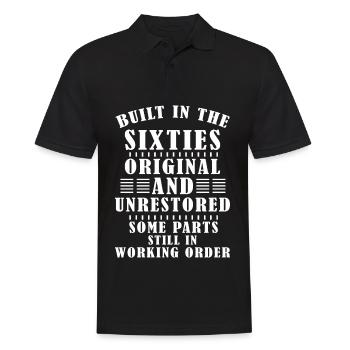 Built sixties original 50th birthday - Men's Polo Shirt - black - Front - Kai (181cm)