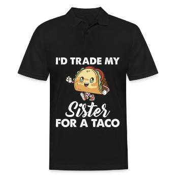Cinco De May Outfit Taco Mexicain - Polo Homme - noir - Devant - Kai (181cm)