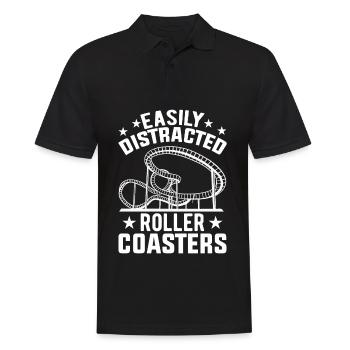 Theme Park Quote for a Theme Park Lover - Men's Polo Shirt - black - Front - Kai (181cm)