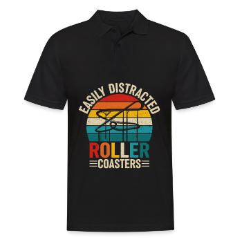 Theme Park Quote for a Theme Park Lover - Men's Polo Shirt - black - Front - Kai (181cm)