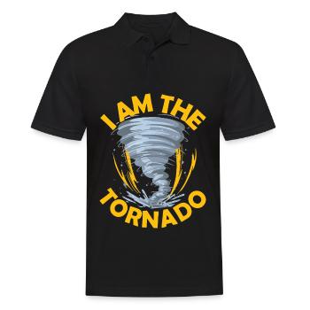 Der Hurrikan Meteorologe Des Sturm Twister Tornado - Männer Poloshirt - Schwarz - Vorne - Kai (181cm)