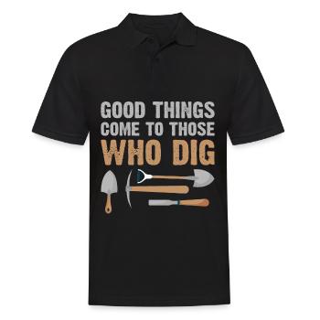Archaeology for Men, Women, Anthropology - Men's Polo Shirt - black - Front - Kai (181cm)