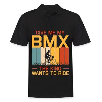 BMX Rider Vélo Stunt Racing Enfants Garçons - Polo Homme - noir - Devant - Kai (181cm)