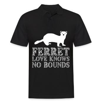 Ferret Paws Frettchenliebhaber-kleidung Für Männer - Männer Poloshirt - Schwarz - Vorne - Kai (181cm)