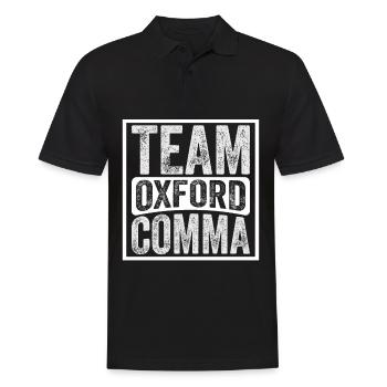 Équipe Oxford Virgule Grammaire Police Anglais Nerd - Polo Homme - noir - Devant - Kai (181cm)