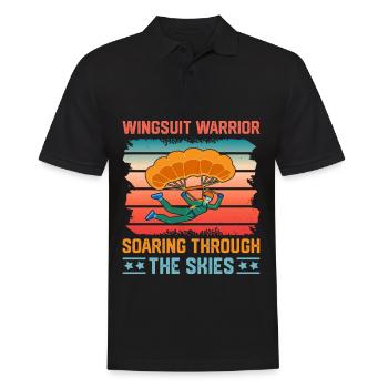Skydiving Skydiving - Men's Polo Shirt - black - Front - Kai (181cm)
