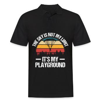Skydiving Skydiving - Men's Polo Shirt - black - Front - Kai (181cm)