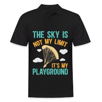 Fallschirmspringen Fallschirmspringen - Männer Poloshirt - Schwarz - Vorne - Kai (181cm)