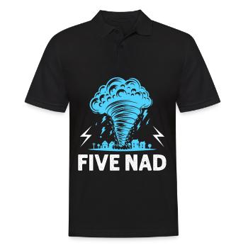 Kids Five-nado Warning 5th Birthday Tornado Themed - Men's Polo Shirt - black - Front - Kai (181cm)