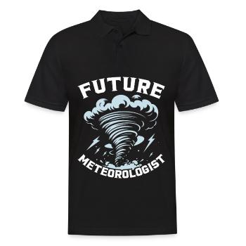 Weather forecast for future meteorologists for - Men's Polo Shirt - black - Front - Kai (181cm)