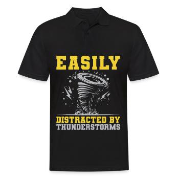 Catch the essence of thunderstorms and tornadoes - Men's Polo Shirt - black - Front - Kai (181cm)