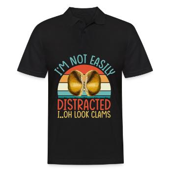Clam Clamming Seafood Digger Shell Design - Men's Polo Shirt - black - Front - Kai (181cm)