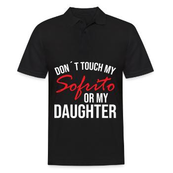 Design « Ne touchez pas à mon Sofrito ou à ma fille » - Polo Homme - noir - Devant - Kai (181cm)