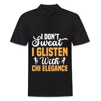 Art du Tai Chi pour les grands-pères, art martial Tai Chi - Polo Homme - noir - Devant - Kai (181cm)