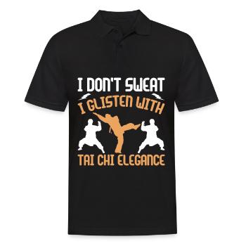 Art du Tai Chi pour les grands-pères, art martial Tai Chi - Polo Homme - noir - Devant - Kai (181cm)