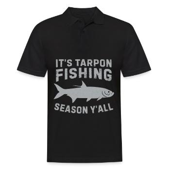 Tarpon Fishing Freshwater Fish Species Fishing - Men's Polo Shirt - black - Front - Kai (181cm)