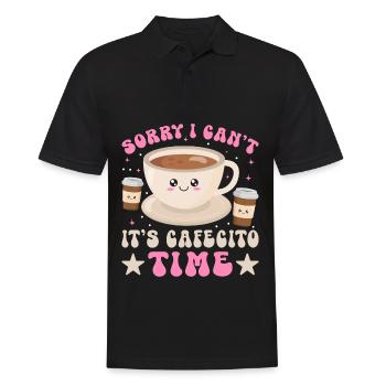 Sorry, I can't, it's - Men's Polo Shirt - black - Front - Kai (181cm)