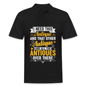 Lustiger Antiker Antique Car Antiquing Collector - Männer Poloshirt - Schwarz - Vorne - Kai (181cm)
