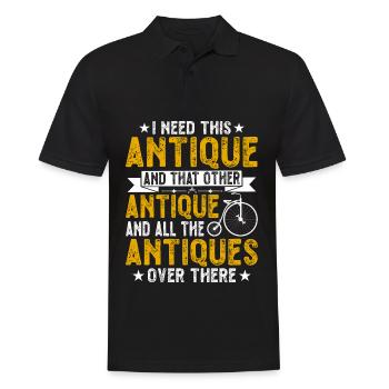 Lustiger Antiker Antique Car Antiquing Collector - Männer Poloshirt - Schwarz - Vorne - Kai (181cm)