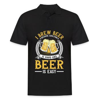 Braumeister Beer Brewing Brewers Boire de la bière - Polo Homme - noir - Devant - Kai (181cm)