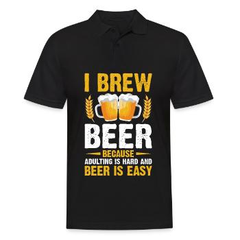 Braumeister Beer Brewing Brewers Boire de la bière - Polo Homme - noir - Devant - Kai (181cm)