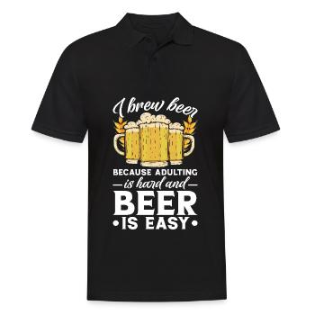 Braumeister Beer Brewing Brewers Boire de la bière - Polo Homme - noir - Devant - Kai (181cm)