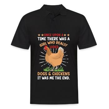 Poulets fermiers Éleveur Poulet Welsumer - Polo Homme - noir - Devant - Kai (181cm)