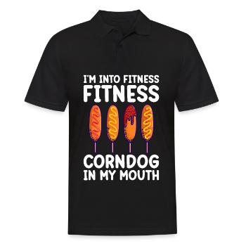 Hot Dog Costume Camping Outfit - Men's Polo Shirt - black - Front - Kai (181cm)