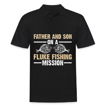 Fischer Fischen Angler Sportangler - Männer Poloshirt - Schwarz - Vorne - Kai (181cm)