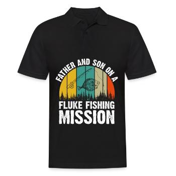 Fischer Fischen Angler Sportangler - Männer Poloshirt - Schwarz - Vorne - Kai (181cm)