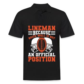 American Football Herren Football Player Kinder - Männer Poloshirt - Schwarz - Vorne - Kai (181cm)