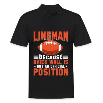 American Football Herren Football Player Kinder - Männer Poloshirt - Schwarz - Vorne - Kai (181cm)