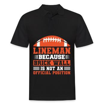 American Football Herren Football Player Kinder - Männer Poloshirt - Schwarz - Vorne - Kai (181cm)
