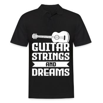 Acoustic Guitar Player Music Band Gitarrist - Männer Poloshirt - Schwarz - Vorne - Kai (181cm)