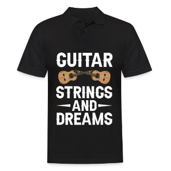 Acoustic Guitar Player Music Band Gitarrist - Männer Poloshirt - Schwarz - Vorne - Kai (181cm)