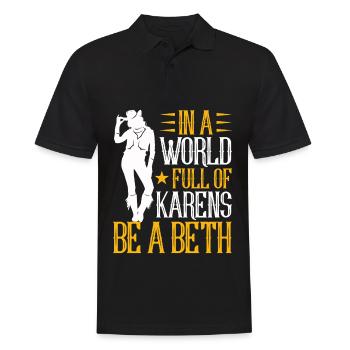 Les femmes dans un monde plein de Karens - Be A Beth - Polo Homme - noir - Devant - Kai (181cm)