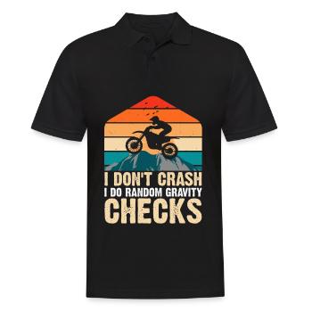 Motorcycle Motorcyclist Men Motorcycle - Men's Polo Shirt - black - Front - Kai (181cm)