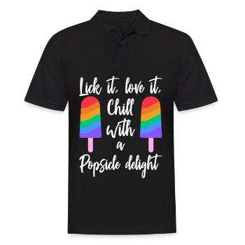 Sommer Eis Stiel Lustige Eiscreme Beach Pool Party - Männer Poloshirt - Schwarz - Vorne - Kai (181cm)