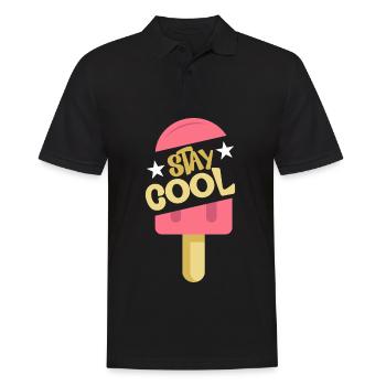 Glace d’été Popsicle Drôle Crème Glacée Plage Pool Party - Polo Homme - noir - Devant - Kai (181cm)