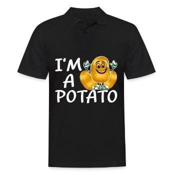 Funny potato costume potato - Men's Polo Shirt - black - Front - Kai (181cm)